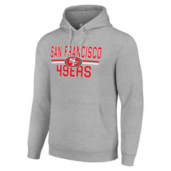 Starter Unisex Team Mesh Print Graphic Tri-Blend Pullover Hoodie - San Francisco 49ers Hoodies