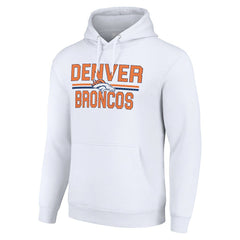 Starter Unisex Team Mesh Print Graphic Tri-Blend Pullover Hoodie - Denver Broncos Hoodies