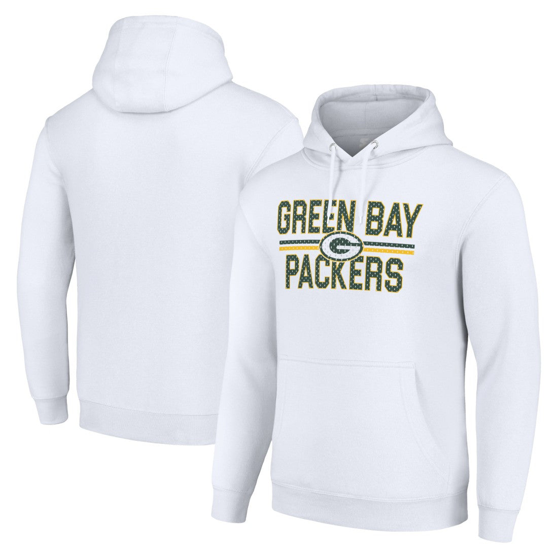 Starter Unisex Team Mesh Print Graphic Tri-Blend Pullover Hoodie - Green Bay Packers Hoodies