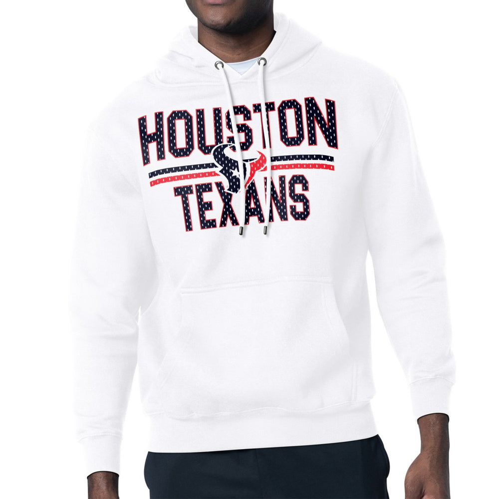 Starter Unisex Team Mesh Print Graphic Tri-Blend Pullover Hoodie - Houston Texans Hoodies