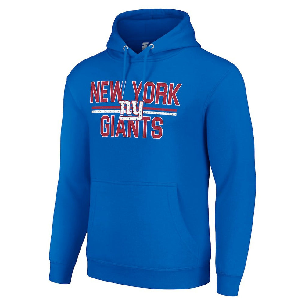 Starter Unisex Team Mesh Print Graphic Tri-Blend Pullover Hoodie - New York Giants Hoodies