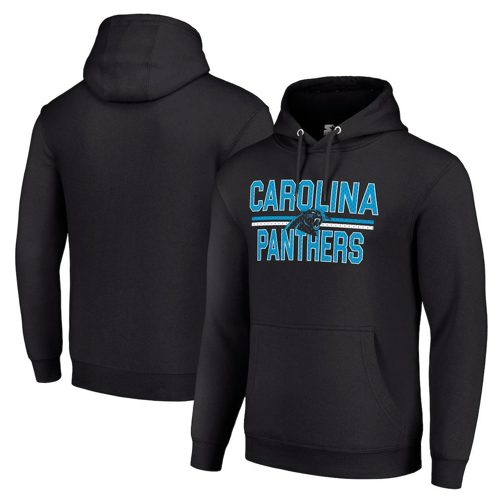 Starter Unisex Team Mesh Print Graphic Tri-Blend Pullover Hoodie - Carolina Panthers Hoodies