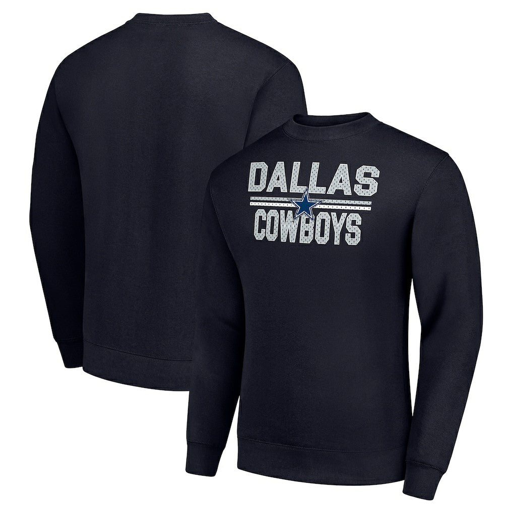 Starter Team Mesh Print Graphic Pullover Sweatshirt - Dallas Cowboys Pullover