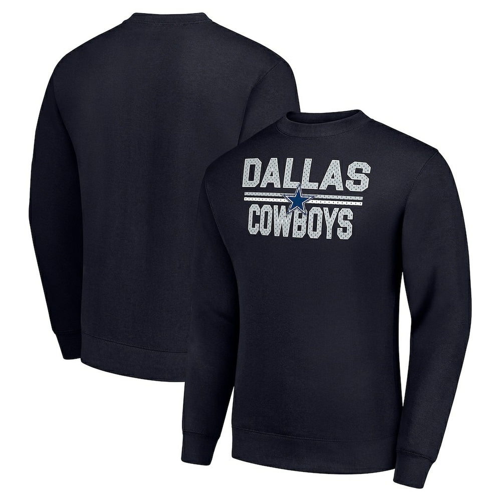 Starter Team Mesh Print Graphic Pullover Sweatshirt - Dallas Cowboys Pullover