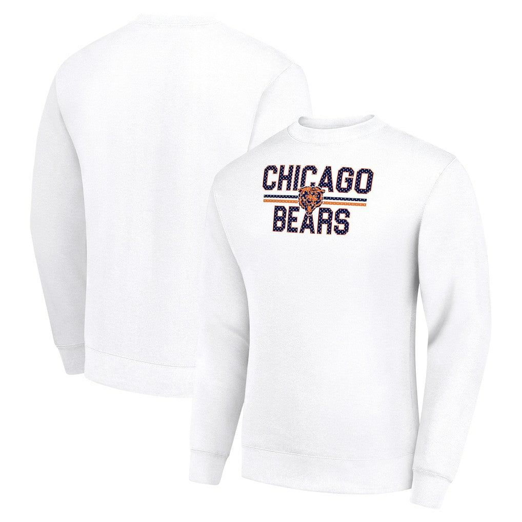 Starter Team Mesh Print Graphic Pullover Sweatshirt - Chicago Bears Pullover