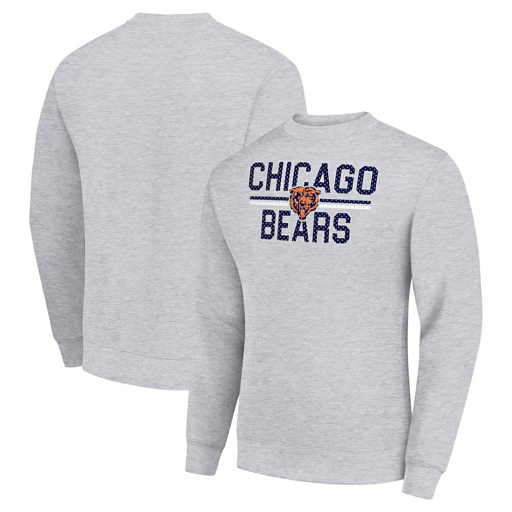 Starter Team Mesh Print Graphic Pullover Sweatshirt - Chicago Bears Pullover