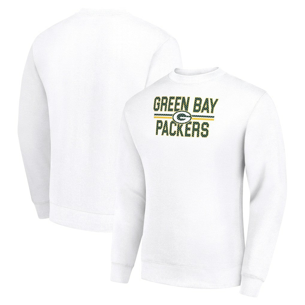 Starter Team Mesh Print Graphic Pullover Sweatshirt - Green Bay Packers Pullover