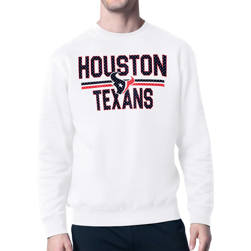 Starter Team Mesh Print Graphic Pullover Sweatshirt - Houston Texans Pullover