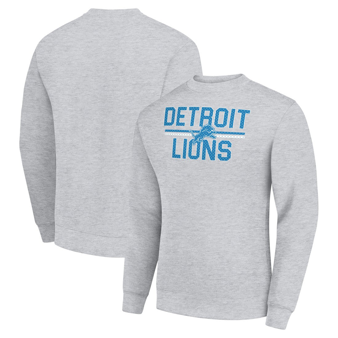 Starter Team Mesh Print Graphic Pullover Sweatshirt - Detroit Lions Pullover