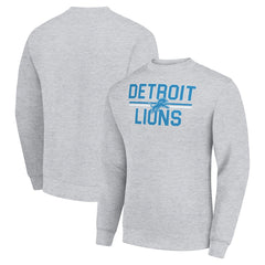 Starter Team Mesh Print Graphic Pullover Sweatshirt - Detroit Lions Pullover