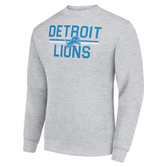 Starter Team Mesh Print Graphic Pullover Sweatshirt - Detroit Lions Pullover