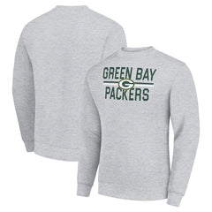 Starter Team Mesh Print Graphic Pullover Sweatshirt - Green Bay Packers Pullover