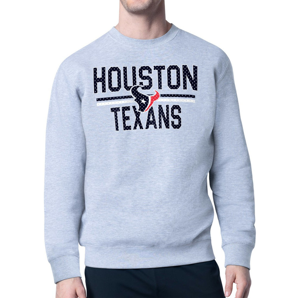 Starter Team Mesh Print Graphic Pullover Sweatshirt - Houston Texans Pullover