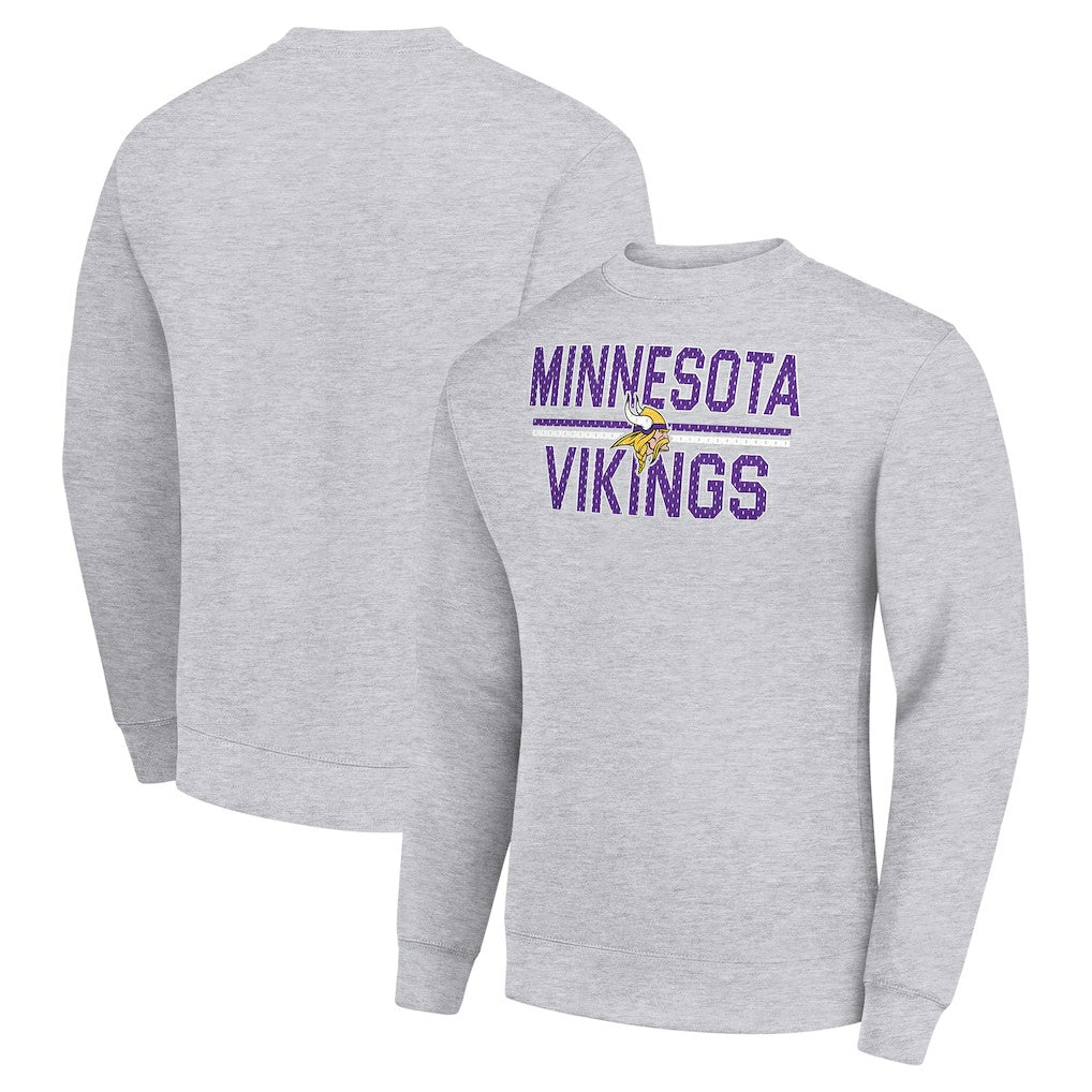 Starter Team Mesh Print Graphic Pullover Sweatshirt - Minnesota Vikings Pullover