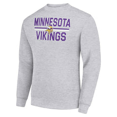 Starter Team Mesh Print Graphic Pullover Sweatshirt - Minnesota Vikings Pullover