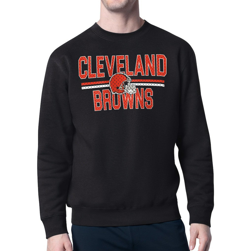Starter Team Mesh Print Graphic Pullover Sweatshirt - Cleveland Browns Pullover