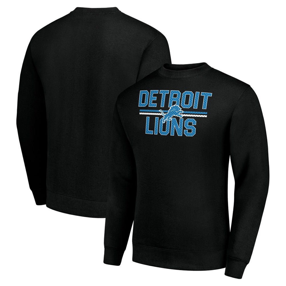 Starter Team Mesh Print Graphic Pullover Sweatshirt - Detroit Lions Pullover