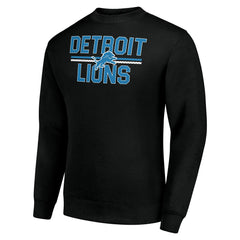 Starter Team Mesh Print Graphic Pullover Sweatshirt - Detroit Lions Pullover
