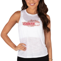Concepts Sport Women's Infuse Lightweight Slub Knit Tank Top - Kansas City Chiefs Tops