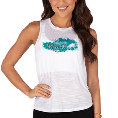 Concepts Sport Women's Infuse Lightweight Slub Knit Tank Top - Philadelphia Eagles Tops