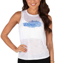 Concepts Sport Women's Infuse Lightweight Slub Knit Tank Top - Detroit Lions Tops