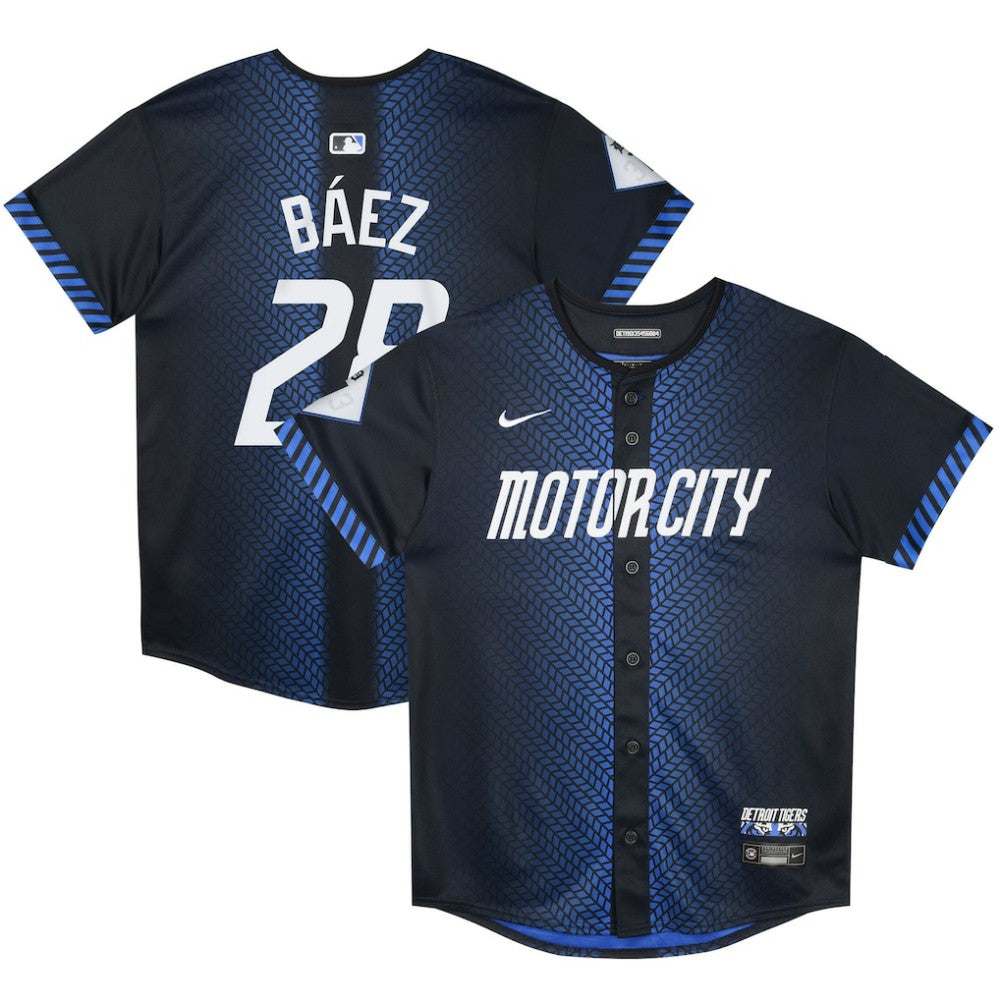 Navy Javier Baez Detroit Tigers Nike Preschool 2024 City Connect Limited Jersey