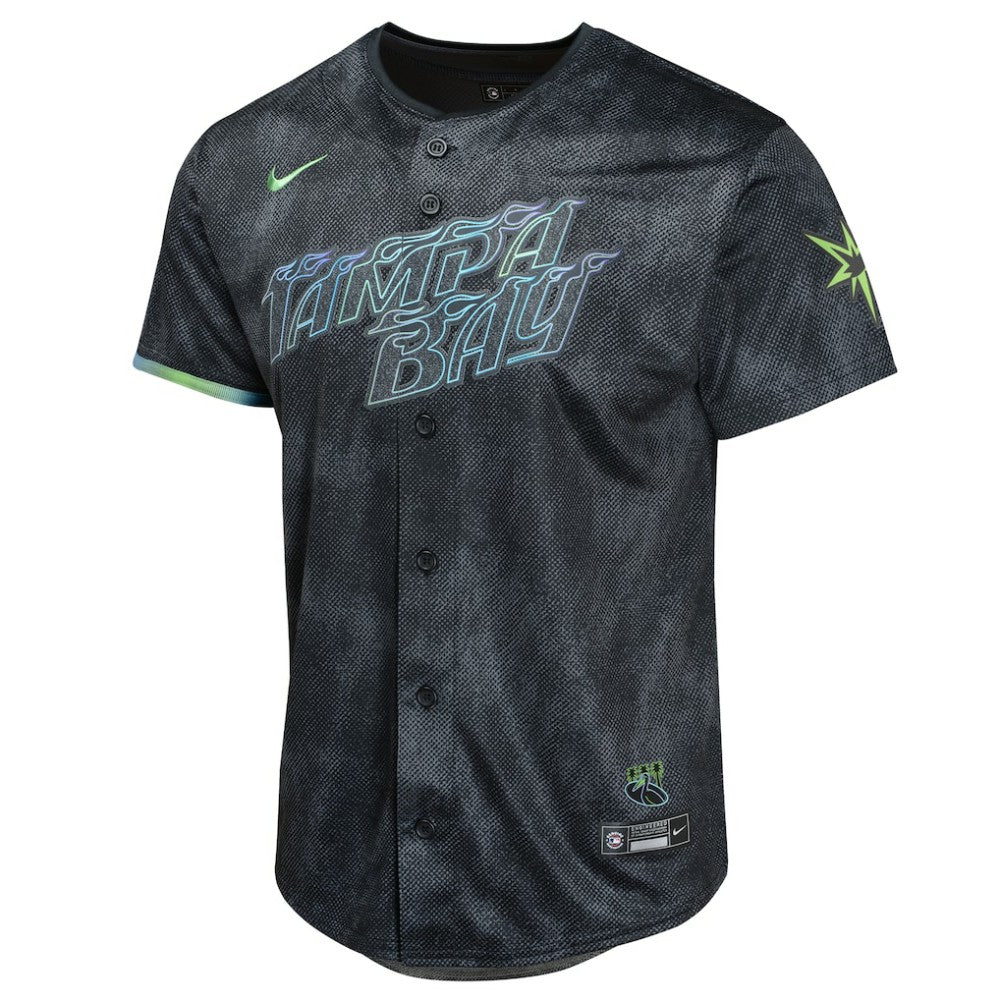 Charcoal Shane McClanahan Tampa Bay Rays Nike Youth 2024 City Connect Limited Player Jersey
