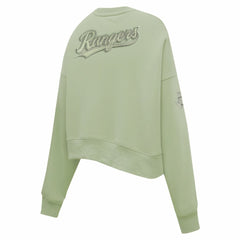 Green Texas Rangers Pro Standard Women's Neutral Oversized Boxy Cropped Pullover Sweatshirt