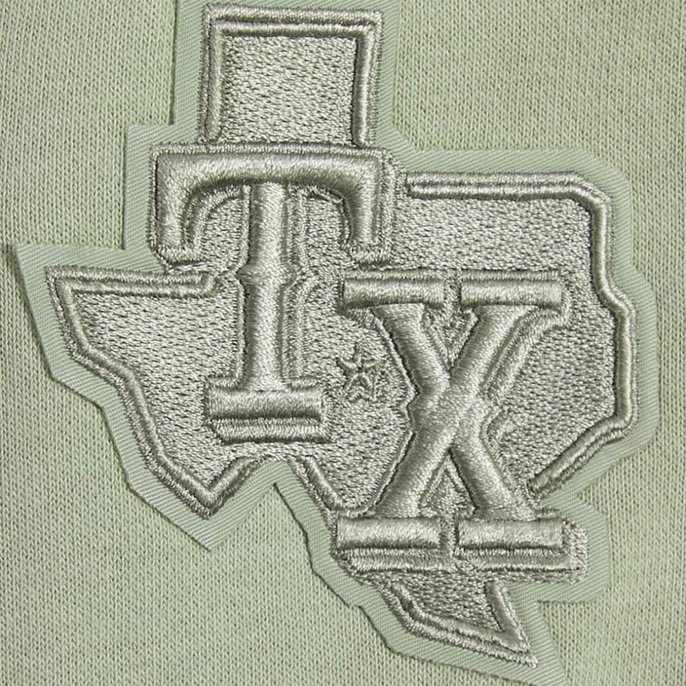 Green Texas Rangers Pro Standard Women's Neutral Oversized Boxy Cropped Pullover Sweatshirt