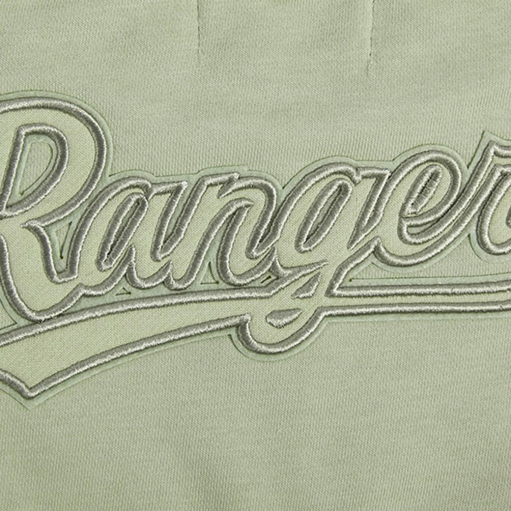 Green Texas Rangers Pro Standard Women's Neutral Oversized Boxy Cropped Pullover Sweatshirt