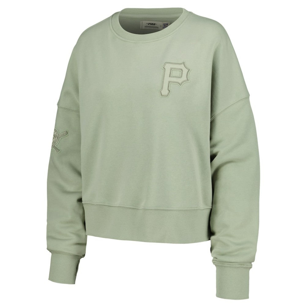 Green Pittsburgh Pirates Pro Standard Women's Neutral Oversized Boxy Cropped Pullover Sweatshirt