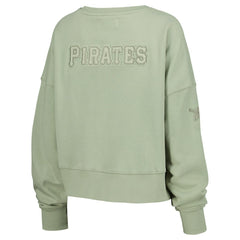 Green Pittsburgh Pirates Pro Standard Women's Neutral Oversized Boxy Cropped Pullover Sweatshirt