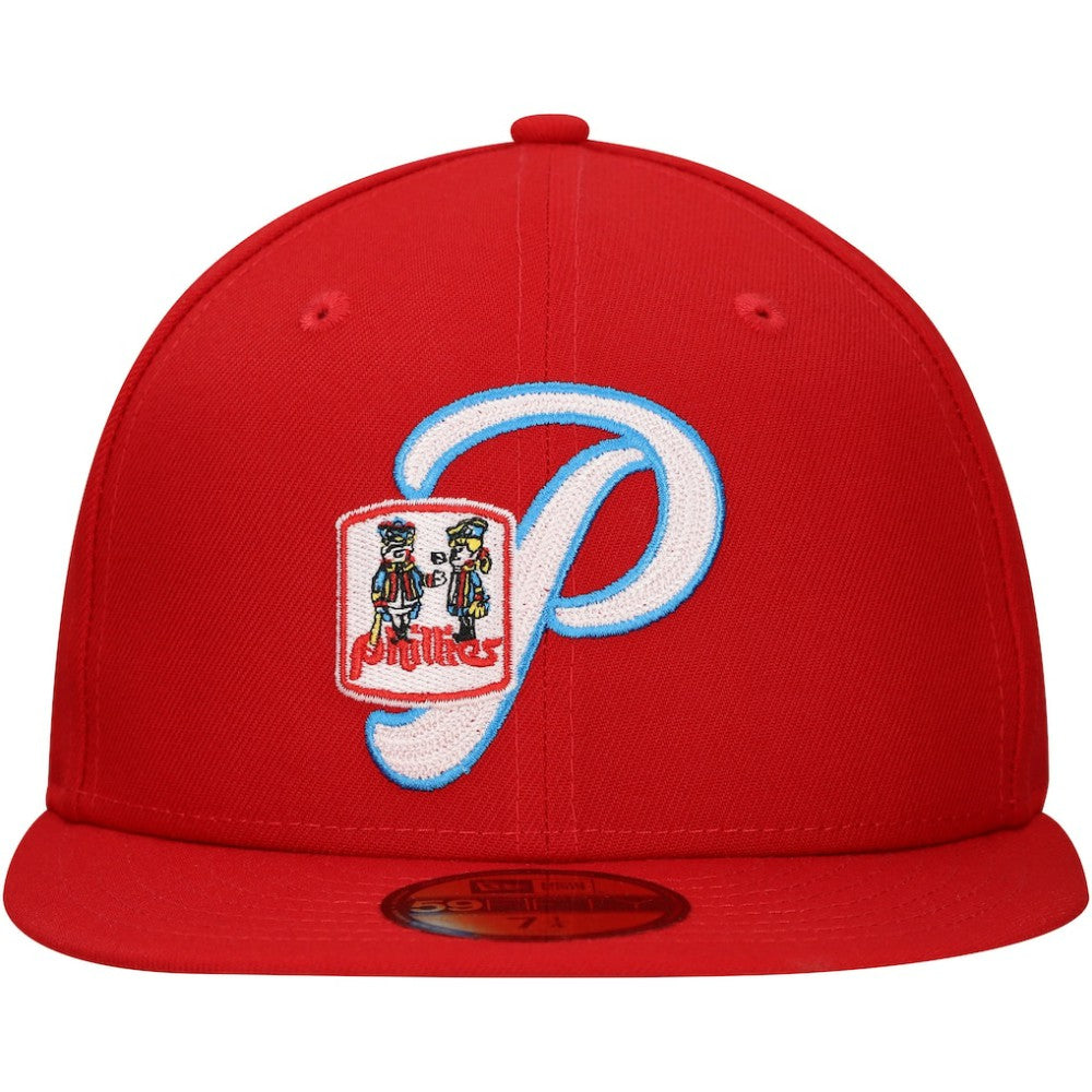 Red Philadelphia Phillies New Era  Duo Logo 2.0 59FIFTY Fitted Hat