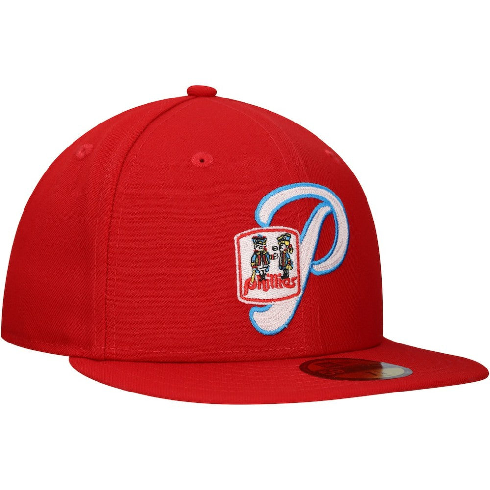Red Philadelphia Phillies New Era  Duo Logo 2.0 59FIFTY Fitted Hat