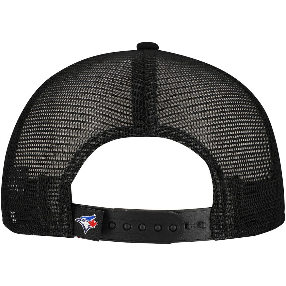 Black Toronto Blue Jays New Era Retro Bold A-Frame Trucker 9FORTY Adjustable Hat