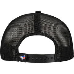 Black Toronto Blue Jays New Era Retro Bold A-Frame Trucker 9FORTY Adjustable Hat