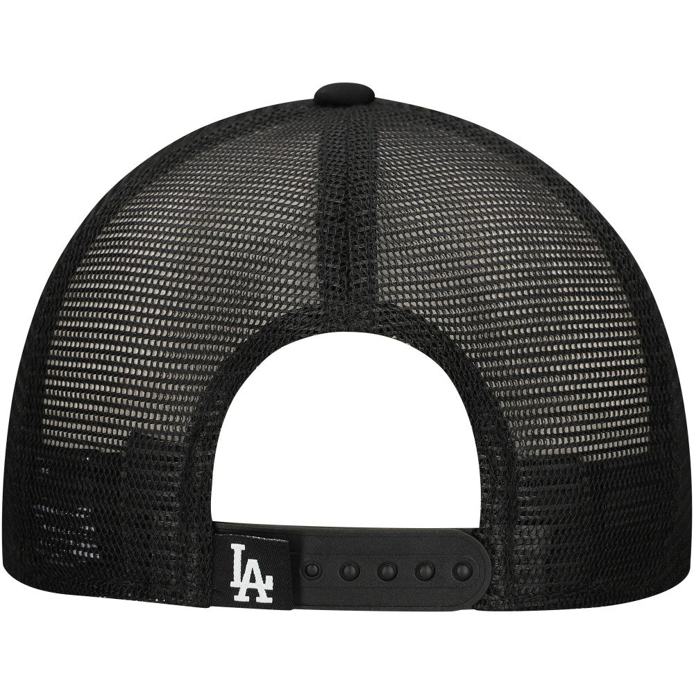 Black Los Angeles Dodgers New Era Retro Bold A-Frame Trucker 9FORTY Adjustable Hat