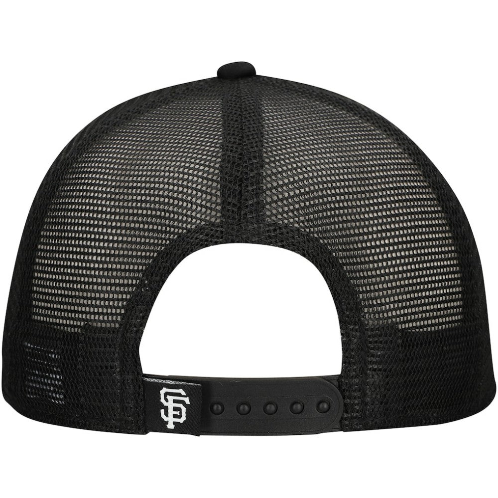 Black San Francisco Giants New Era Retro Bold A-Frame Trucker 9FORTY Adjustable Hat
