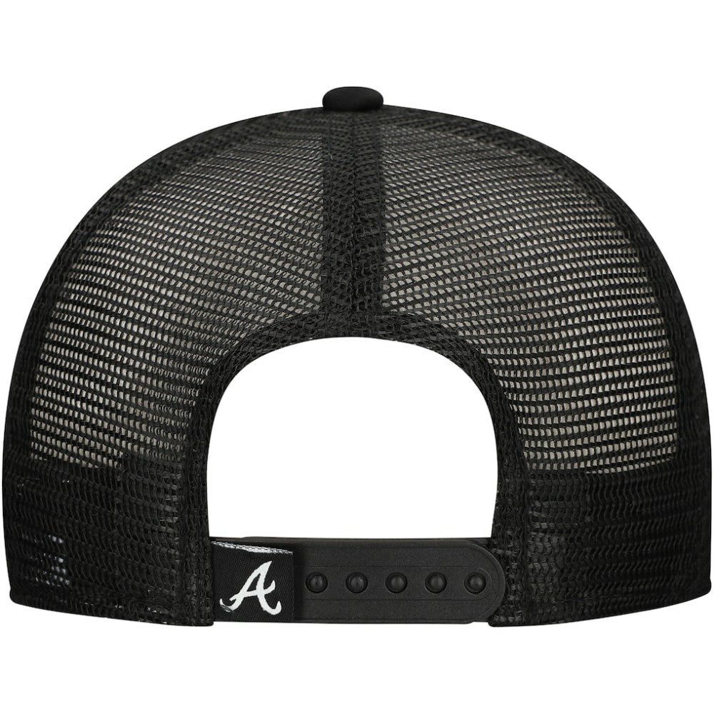 Black Atlanta Braves New Era Retro Bold A-Frame Trucker 9FORTY Adjustable Hat