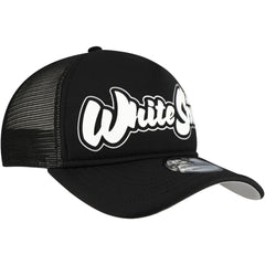 Black Chicago White Sox New Era Retro Bold A-Frame Trucker 9FORTY Adjustable Hat