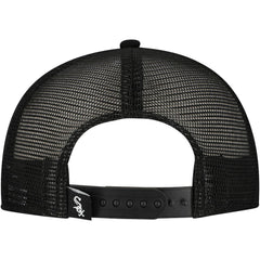 Black Chicago White Sox New Era Retro Bold A-Frame Trucker 9FORTY Adjustable Hat