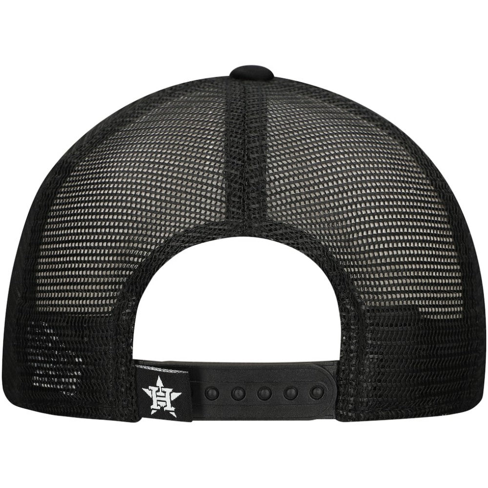 Black Houston Astros New Era Retro Bold A-Frame Trucker 9FORTY Adjustable Hat