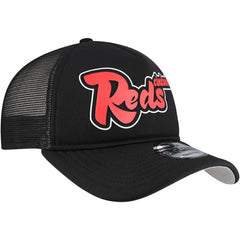 Black Cincinnati Reds New Era Retro Bold A-Frame Trucker 9FORTY Adjustable Hat
