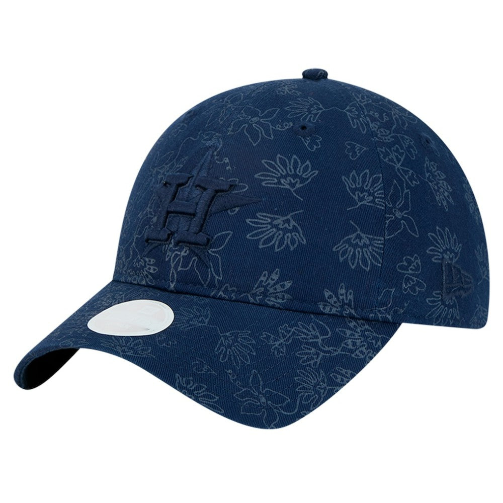 Navy Houston Astros New Era Women's Tonal Floral 9TWENTY Adjustable Hat