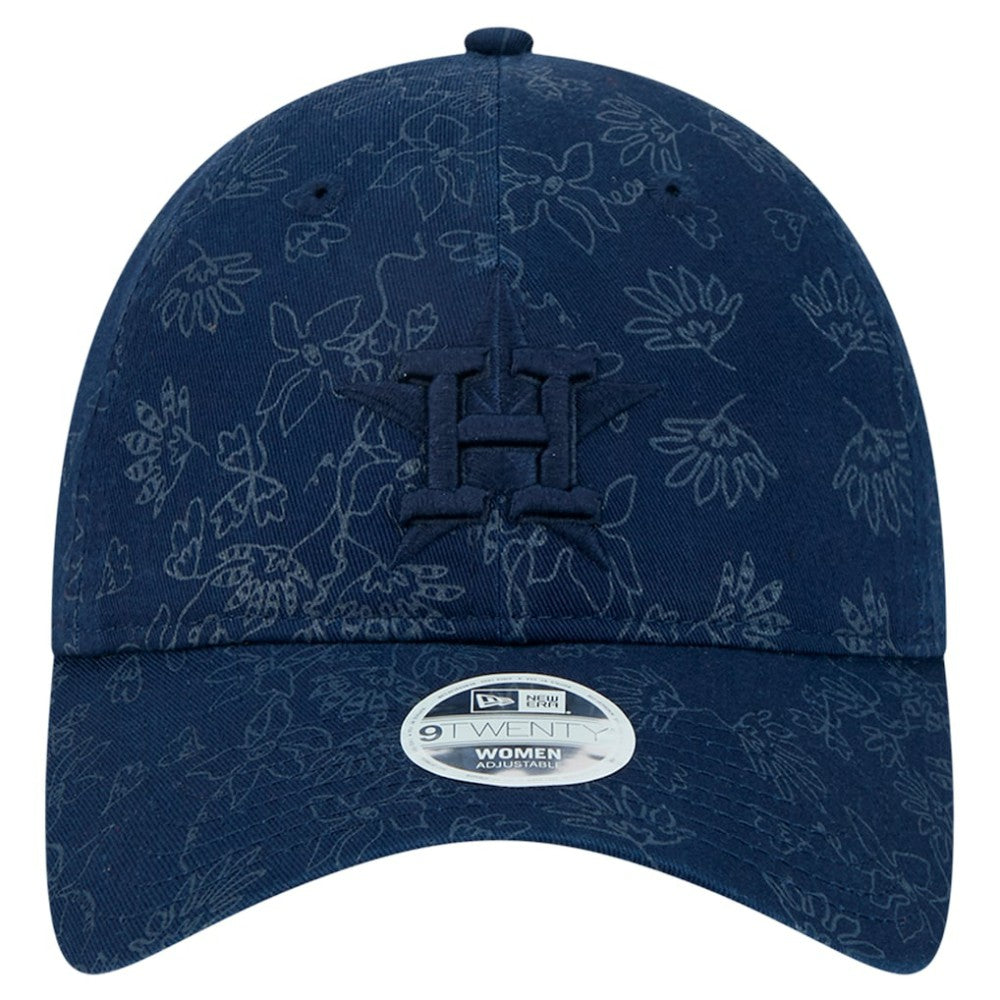 Navy Houston Astros New Era Women's Tonal Floral 9TWENTY Adjustable Hat