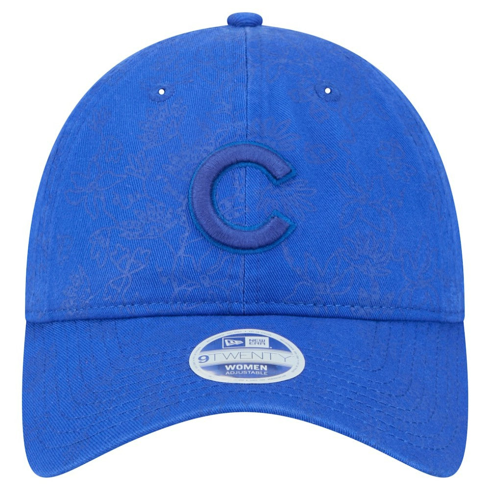 Royal Chicago Cubs New Era Women's Tonal Floral 9TWENTY Adjustable Hat