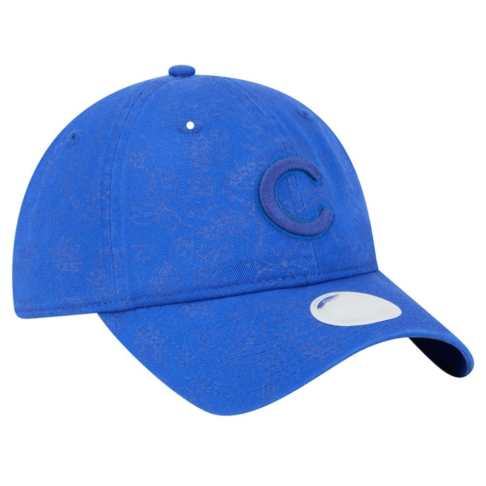 Royal Chicago Cubs New Era Women's Tonal Floral 9TWENTY Adjustable Hat