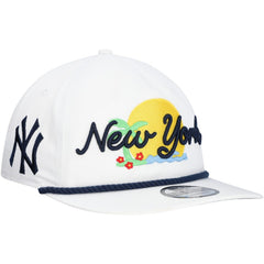 White New York Yankees New Era Paradise Golfer Adjustable Hat
