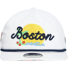 White Boston Red Sox New Era Paradise Golfer Adjustable Hat