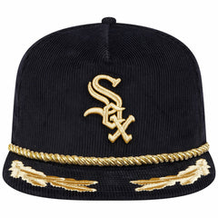 Black Chicago White Sox New Era Corduroy Filigree Golfer Adjustable Hat